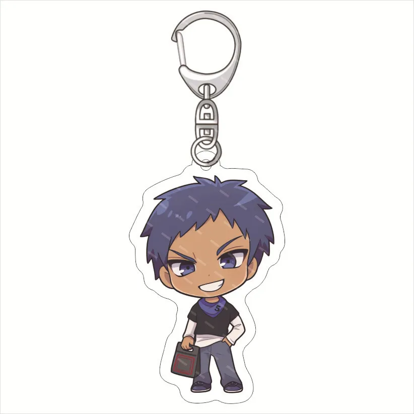 Kuroko\'s Basketball Anime Figures Kuroko Tetsuya Kagami Taiga Acrylic Keychains Aomine Daiki Q Version Character Keyring Pendant