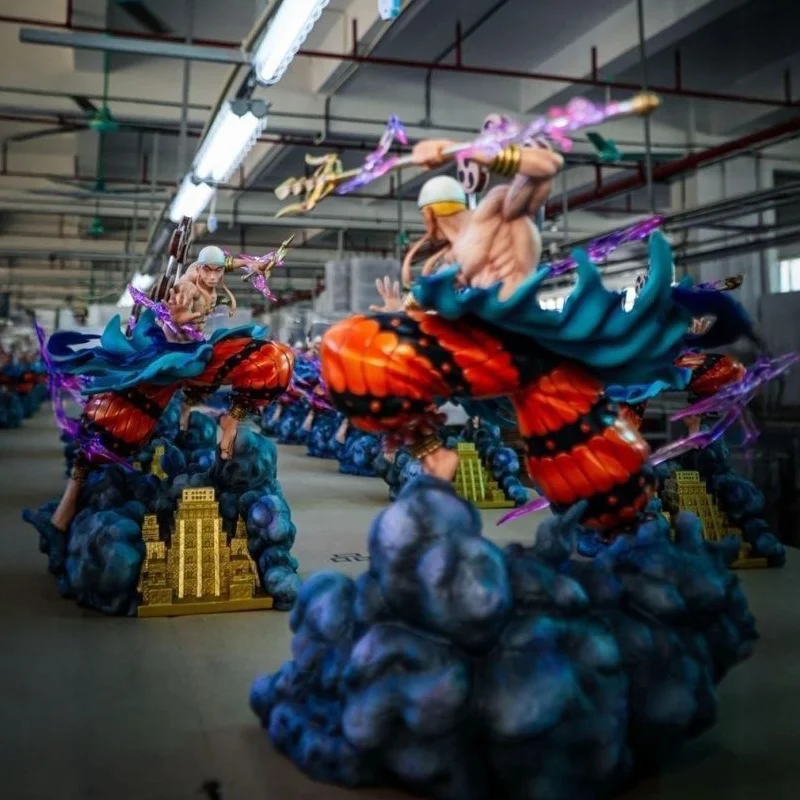 28cm Gk Jt Raytheon Enel Figurka Anime One Piece Pełne Wtryskiwanie Oleju Animacja Tide Zabawka Dekoracja Model Zestaw Garażowy Prezenty dla Dzieci