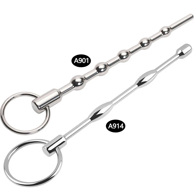 Male Penis Insert Urethral Stimulator Dilator Stainless Steel Cock Sounding Rod Urethral Plug Sound Sex Toys For Men Penis Plug