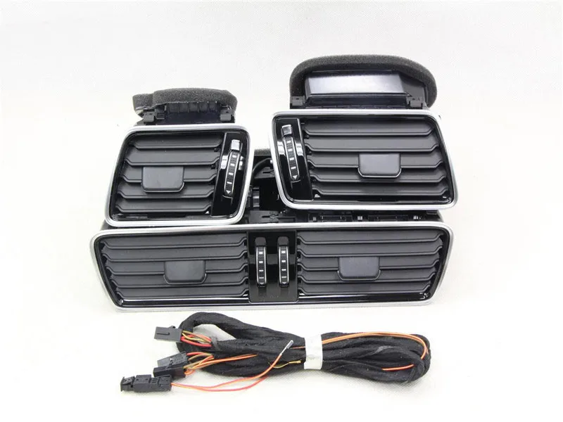 Black Chrome Piano Paint Dashboard Vents Air Nozzle Car Air Conditioning Vent For CC B6 B7 3AD 819 701