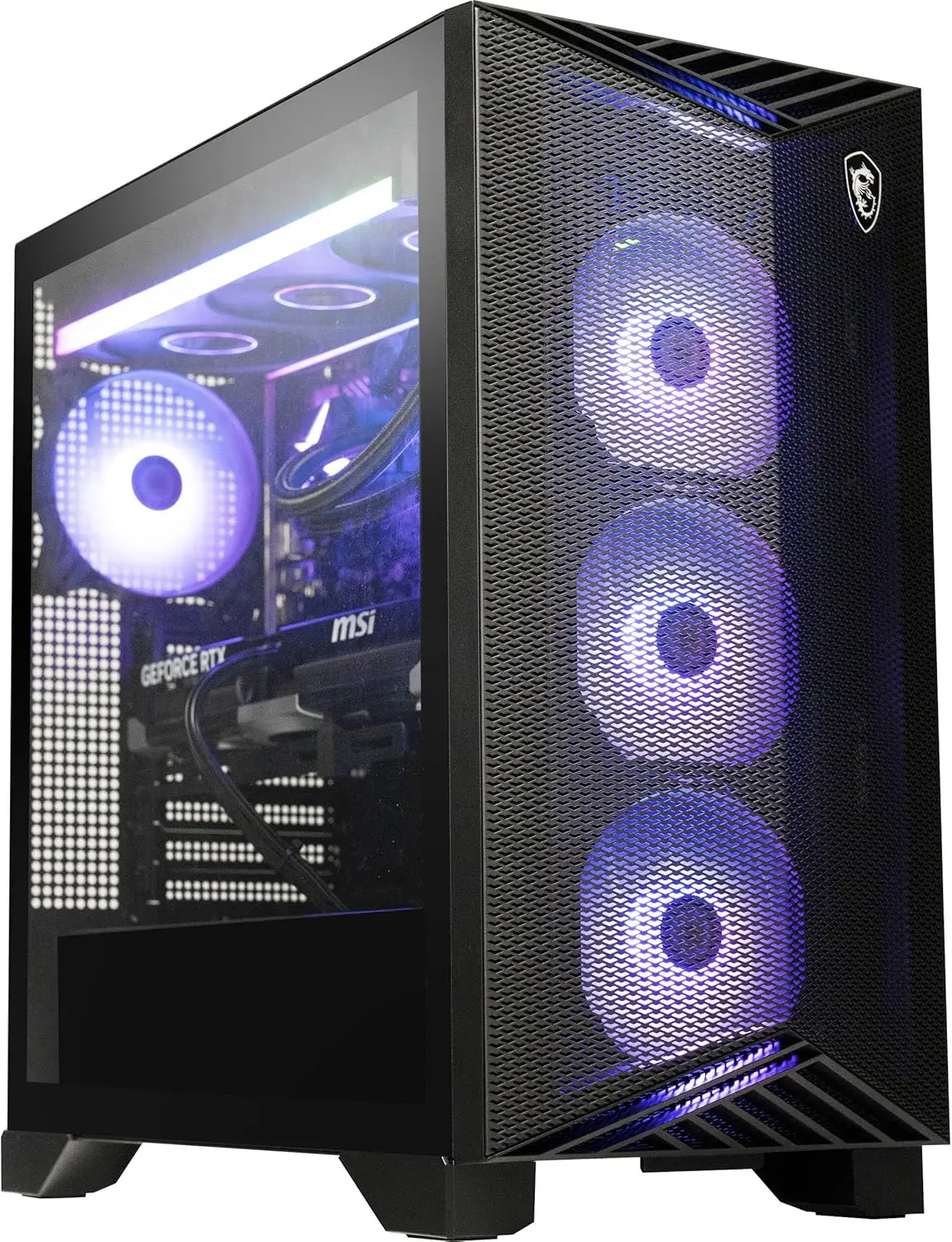 

msi Aegis ZS Gaming Desktop, AMD Ryzen 9 9900X, GeForce RTX 5080, 32GB RAM, 2TB SSD, Liquid Cooling, Wi-Fi 7, Keyboard