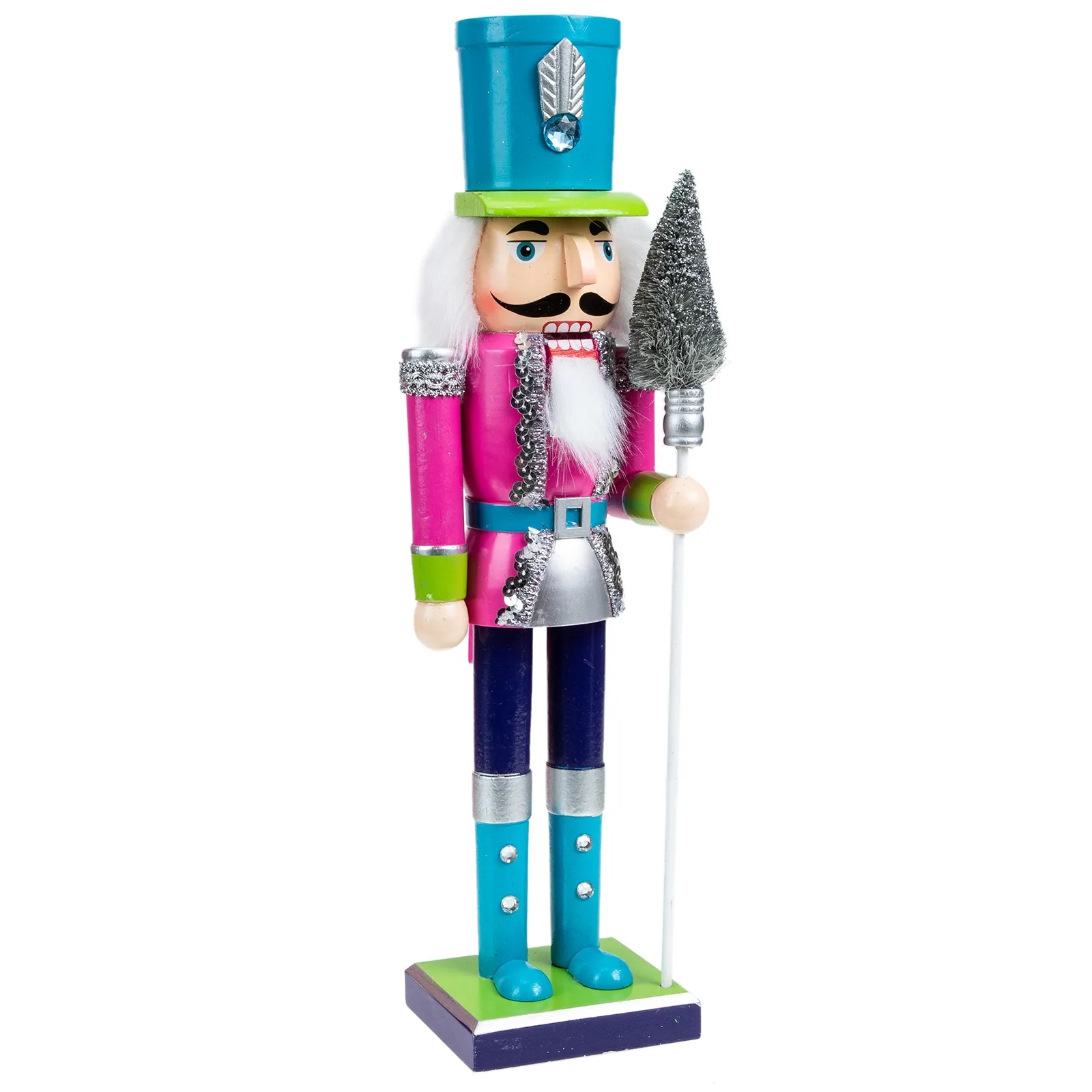 

Christmas Nutcracker Soldier Wooden Ornament Exquisite Craft Detail Decor for Living Room Bedroom Dining Room Xmas Table