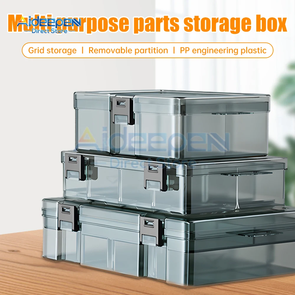 Multifunctional Plastic Tool Box Transparent Thickened High Hardness Pressure Resistant and Classified Storage Tool Box