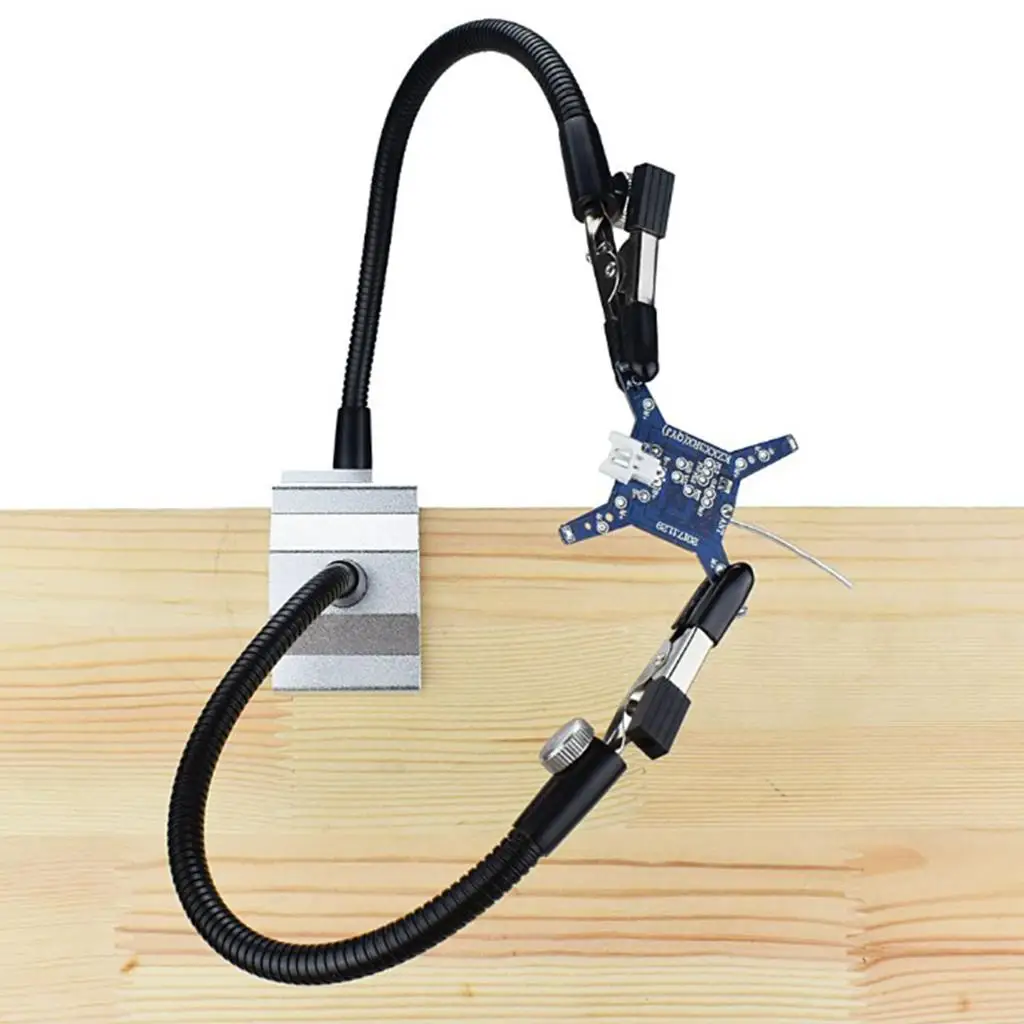 PCB Circuit Board Holder Adjustable Moving Soldering Third Hand Steel Base Tool for Electronics Repair