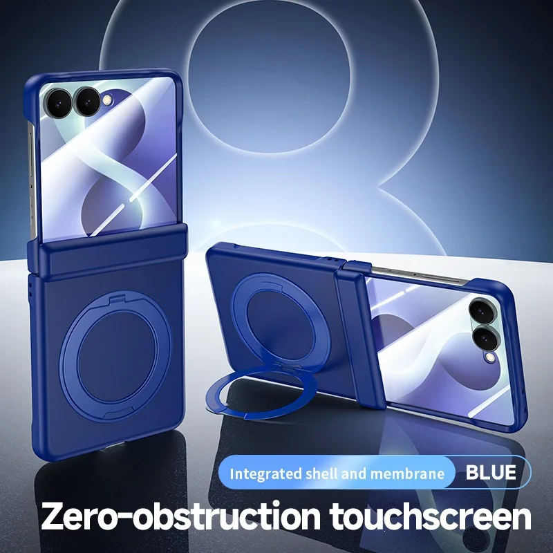 360 °   Coque intégrée avec support magnétique pour Samsung Galaxy Z Flip 8, protection de la charnière, housse antichoc pour Flip 8