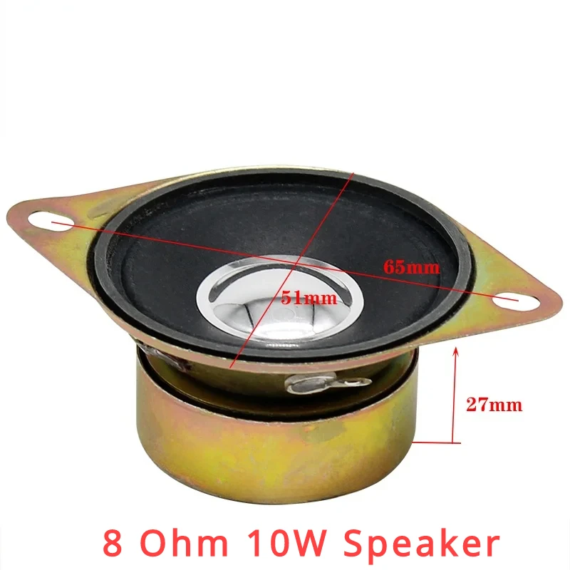 SOTAMIA 2Pcs 2 Inch Tweeter Speaker 4 Ohm 8 Ohm 10W Treble Speaker Anti-magnetic Mini Tweeter Audio Sound Loudspeaker with Ear