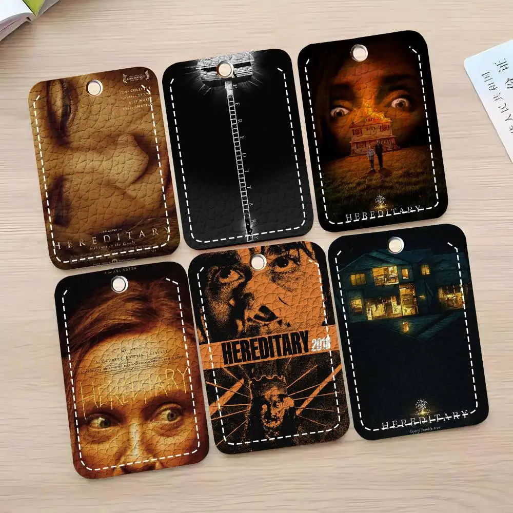 Horror Movie H-Hereditary Card Wallet With Keychain Fashion Print Bank Card Protective Holder