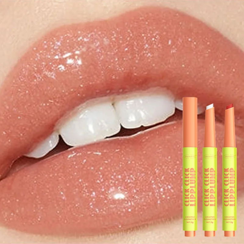 Beauty lápiz labial jugoso brillante de 8 colores, labial brillante regordeta, hidratante, nutritivo, labios de mujer, maquillaje, regalo de brillo de labios de niña