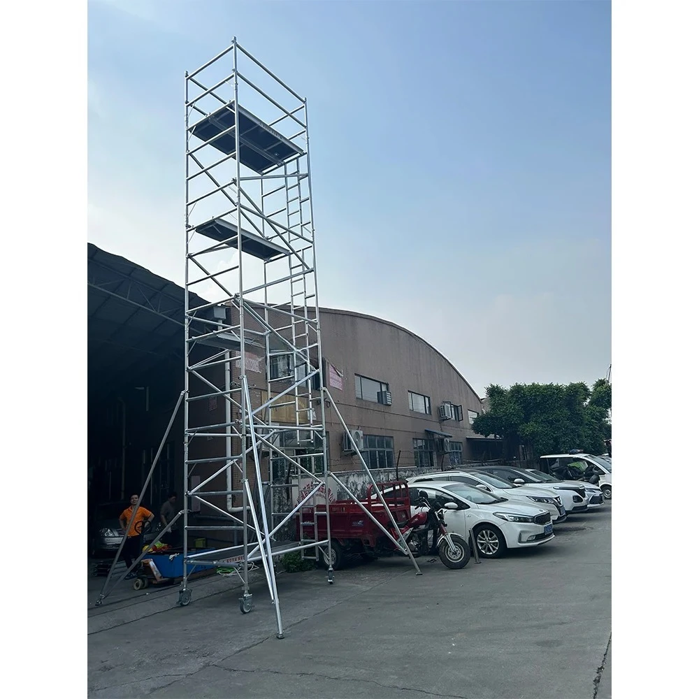 Aluminium Mobile Tower Scaffolding For Construction With Casters Wheels
