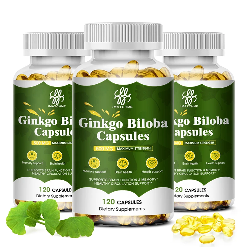 

Herbal Ginkgo Biloba Extra Traditionally Used to Support Healthy Circulation and Brain & Memory Function 120 Vegetarian Capsules