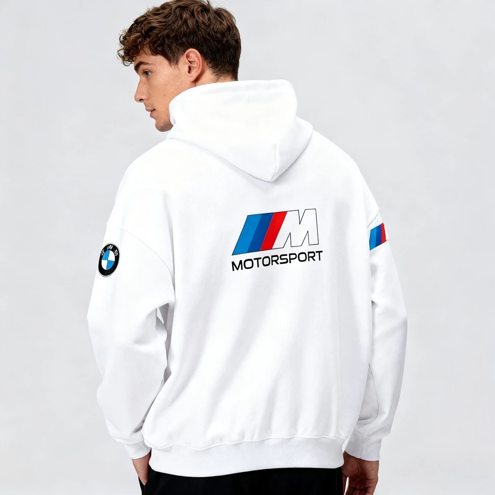 BMW M Motorsport البلوزات المطبوعة هوديي سيارة الرياضة مروحة BMW سائق كلاسيكي مريح نمط سترة Crewneck اختر من العديد من الألوان