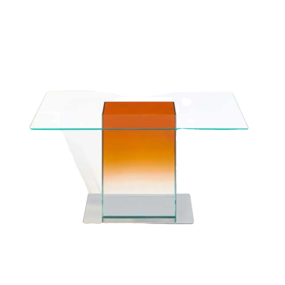 Italian Minimalist Glass Rectangular Dining Table Negotiation Conference Table Art Gradient Small Apartment Furniture