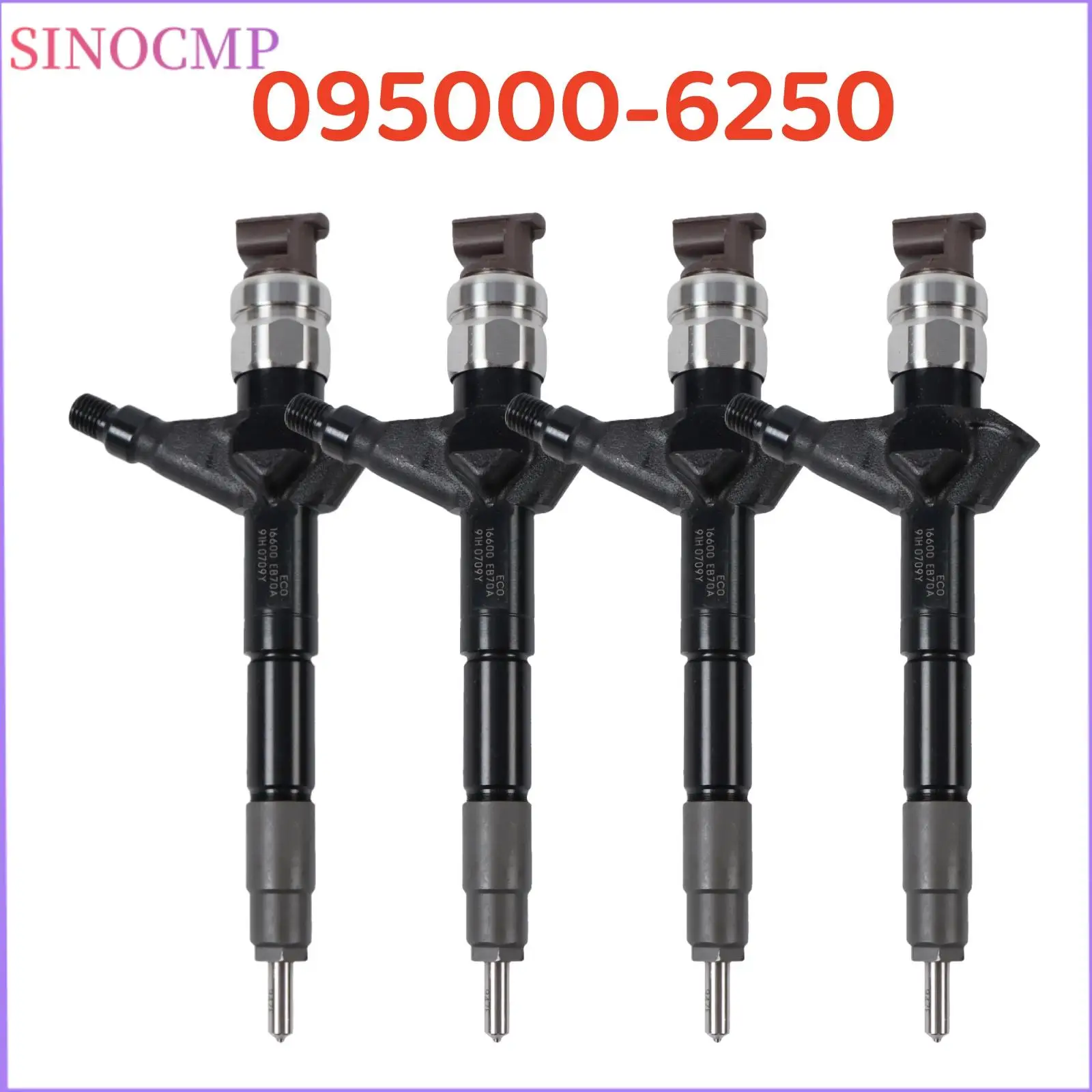

4pcs Fuel Injectors 095000-6250 16600EB70A/16 600-EC00E/A 16600-EB70D For Nissan NAVARA/PATHFINDERYD25 Engine Diesel Injectors