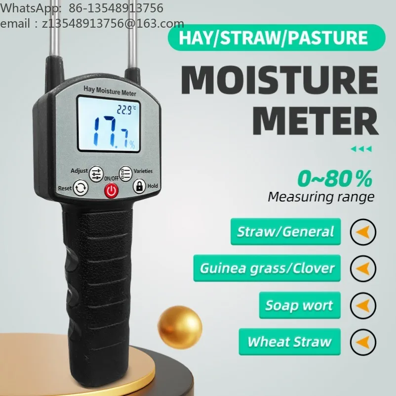 Forage straw moisture meter English hay water meter