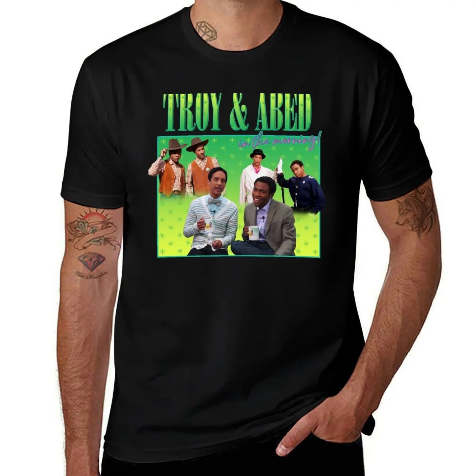 troy & abed in the morning! homage T-Shirt t shirt man luxury T-Shirt
