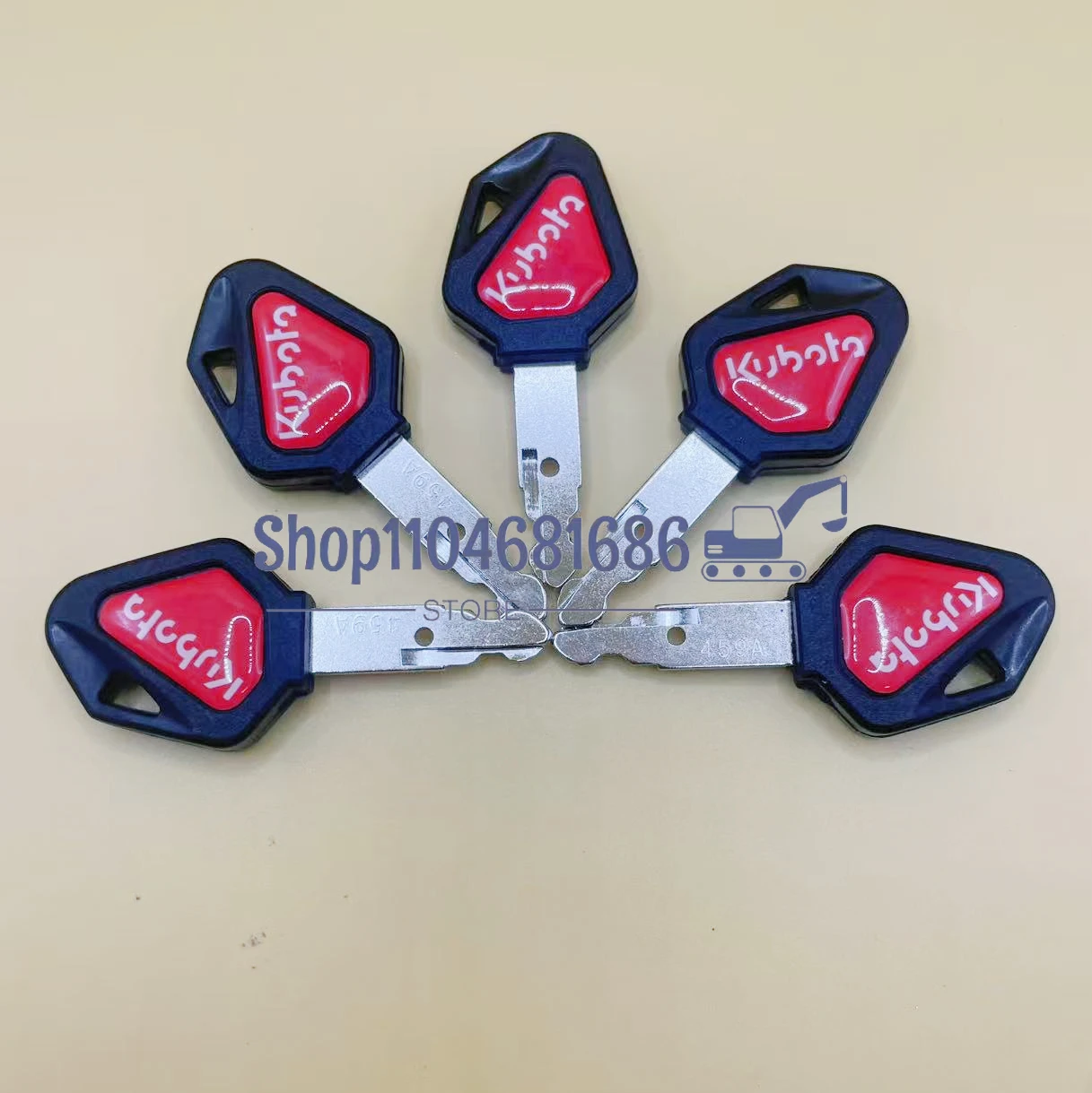 

2/5 шт. ключ зажигания для мини-экскаватора Kubota, экскаватора-погрузчика с маркировкой 459A, ключ стартера