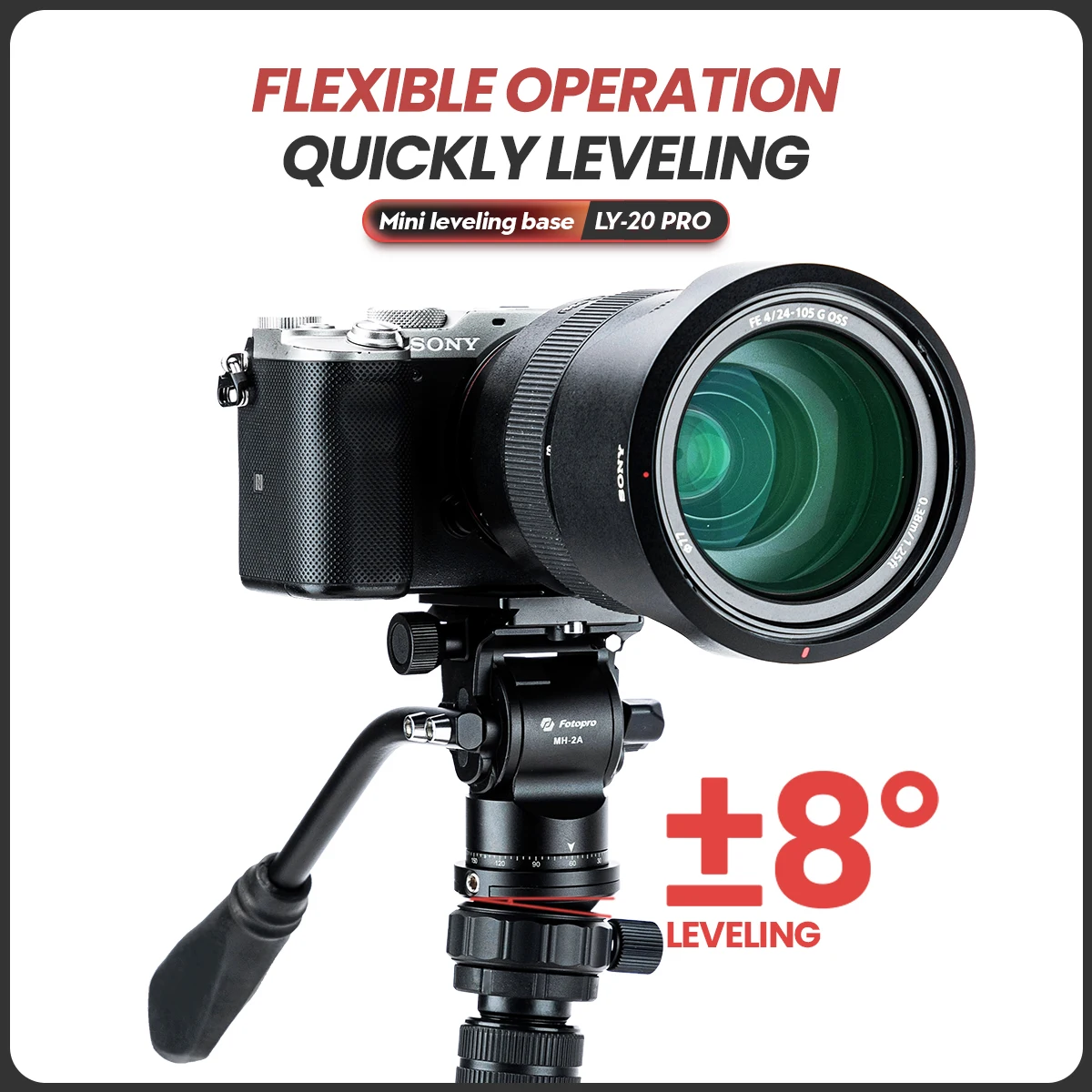 Fotopro LY20 PRO Tripod Speedy Mini Leveling Base Universal Horizontal Adjustment Mount for DSLR Camera