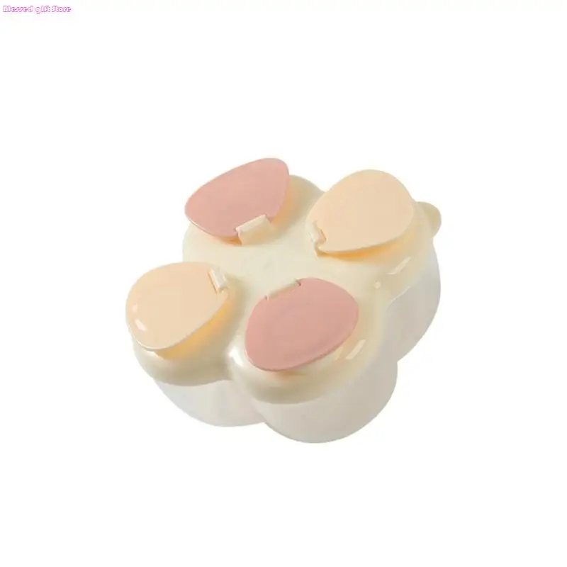 

D0JC Compact Multi-Countment Powder Box Box 4-Slot PP с ложкой
