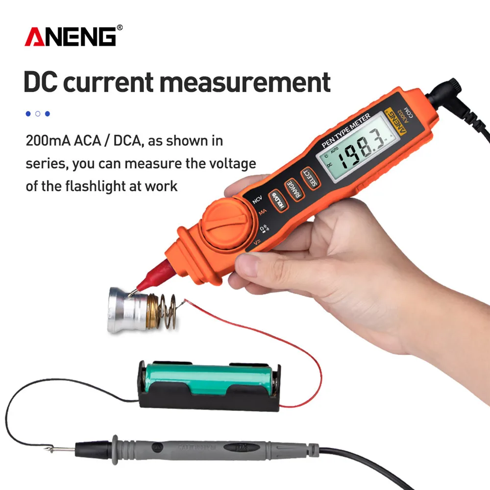 Aneng a3002デジタルマルチメータペン,非接触型4000カウント,DC電圧抵抗,ダイ継続性テスターツール