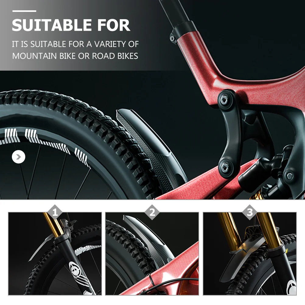 

Carbon Fiber Fenders Durable PP Material Bike Mudguard for Mountain Road Bikes Easy Installation Lightweight Practical Cycling