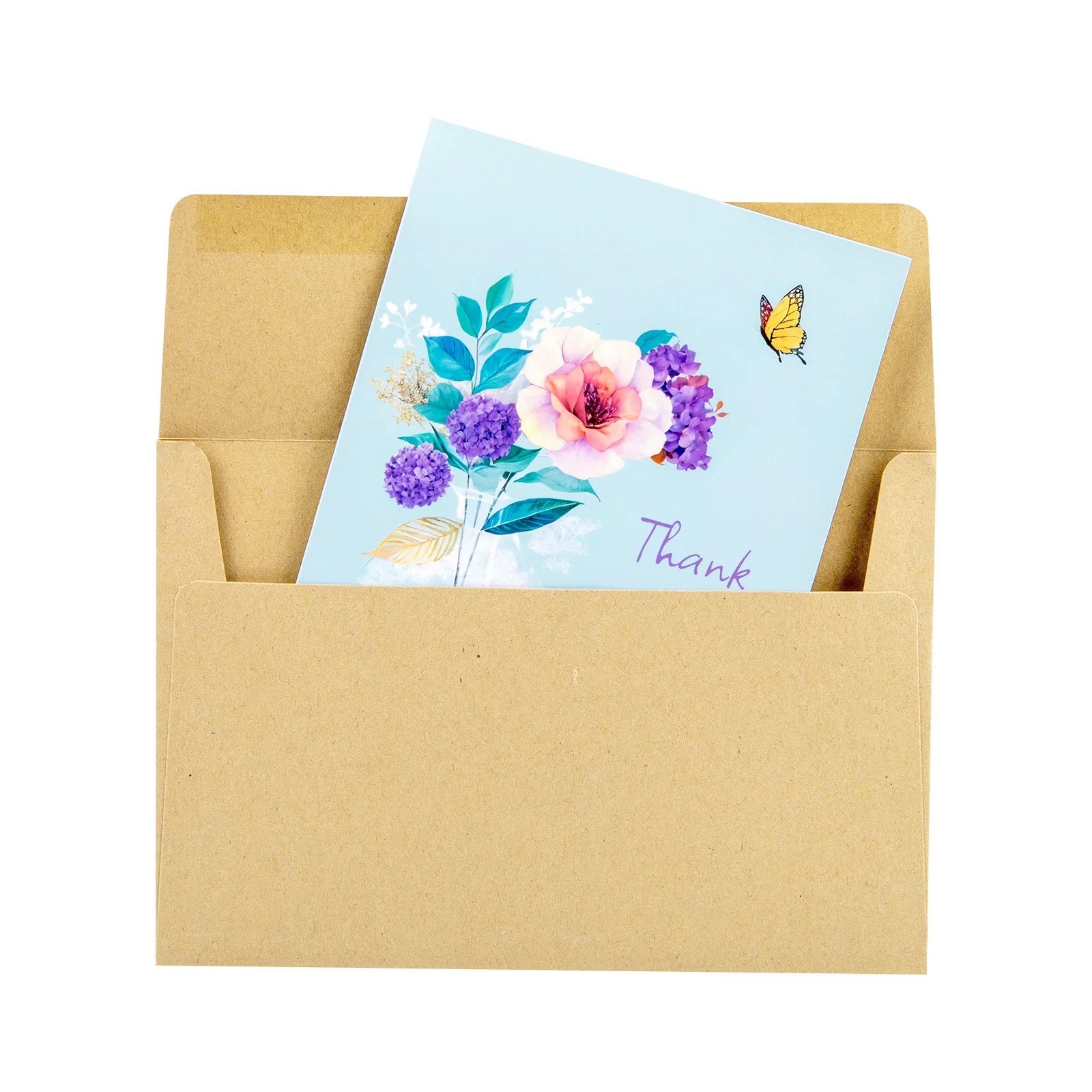 24 Pcs Thank You Greeting Cards with Envelopes Packed in Box 6x4 inch for Thanksgiving Teachers Day Thanks