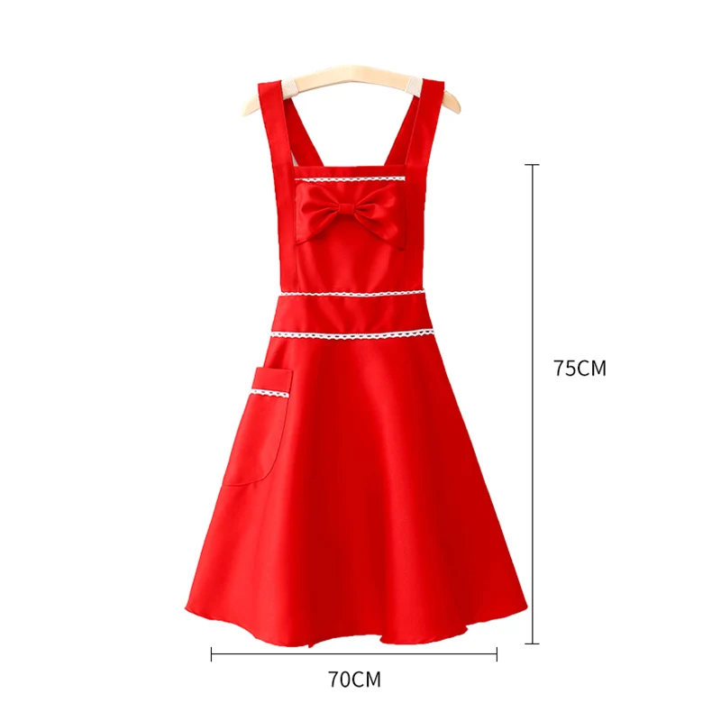 Kitchen Cooking Apron Dress Adjustable Women Cross Back Household Restaurant Cleaning Overalls Florists Hairdressing Pinafore