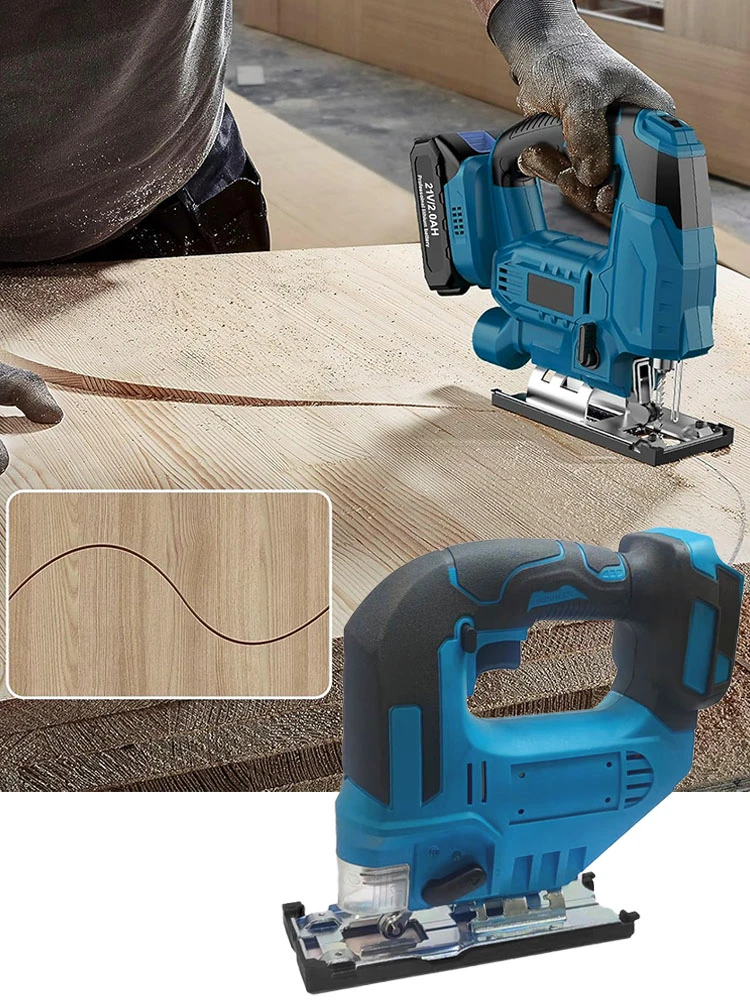 Para Makita 21V batería rompecabezas eléctrico 650W potente rompecabezas sin escobillas plantilla eléctrica mango de barril inalámbrico rompecabezas (sin batería)