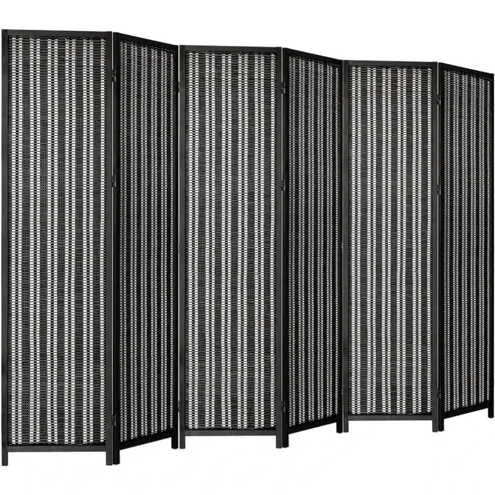 Black Partition Folding Screen Partition Wall Room Dividers And Folding Privacy Screens 6 Panel Room Divider Panels Portable