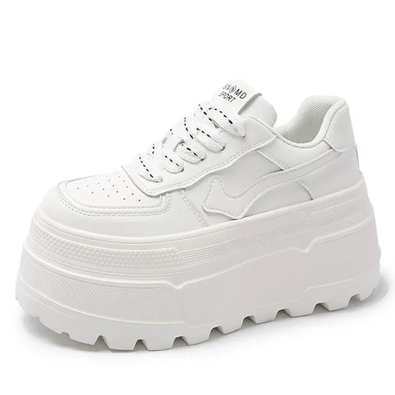 

Весенние женские кроссовки на платформе 8 см, повседневные уличные удобные кроссовки для скейтборда на шнуровке, новые осенние кроссовки для бега, спортивная обувь для женщин