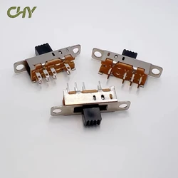 10Pcs/Lot SS23E04 Double Toggle Switch 8 Pins 3 files 2P3T DP3T Handle High 5mm Small Slide Switch Pin Leg Hole Pin