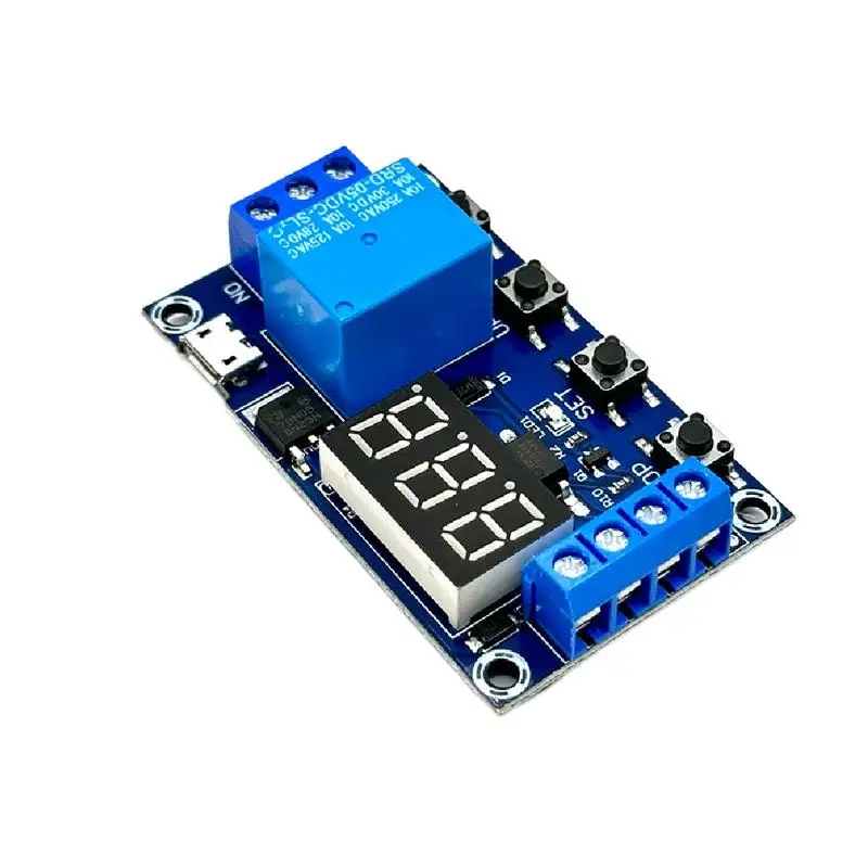 Modul Relai DC 6-30V Kontrol Timer yang Dapat Disesuaikan
