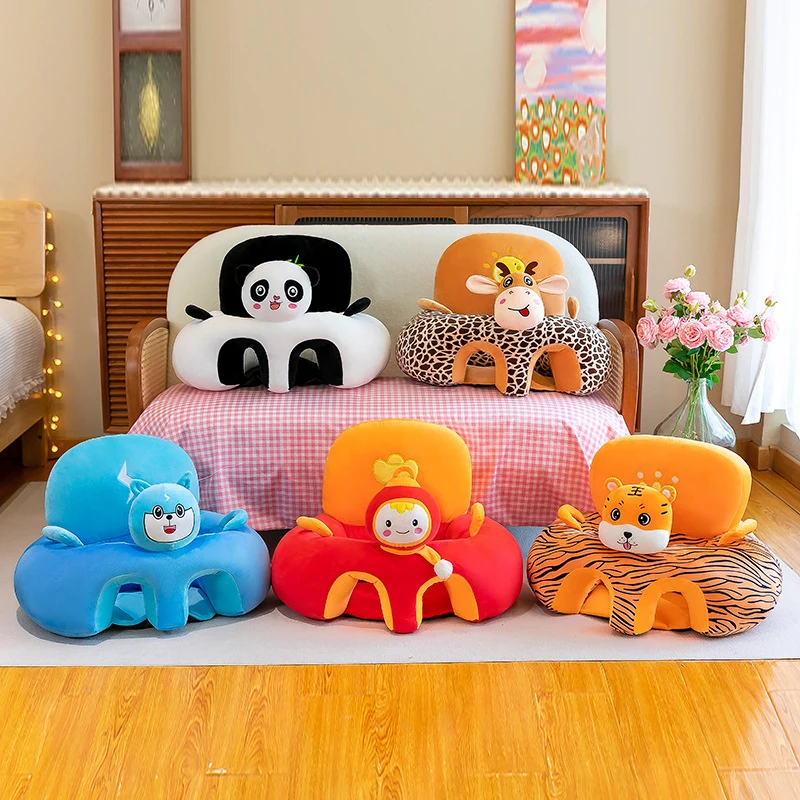 1 pz supporto per divano per bambini coprisedile sedia in peluche impara a sedersi comodo cartone animato nido Puff Wash senza ripieno culla