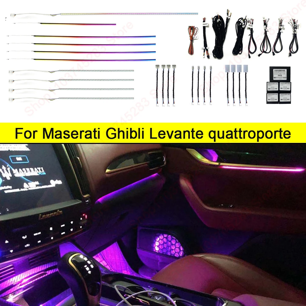 

For Maserati Ghibli Levante quattroporte 64 Color led Ambient light lamp Atmosphere Advanced Light Decoration lamp