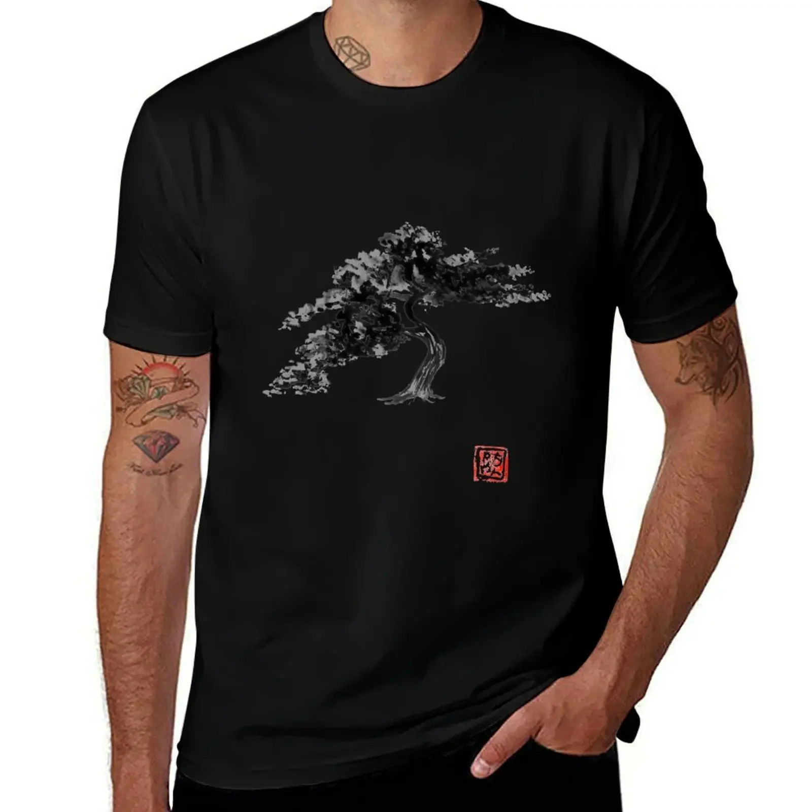 

bonsai T-Shirt blanks customs graphic tee shirt plain clothing for men