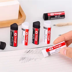 2pcs New Style 4B Rubber Erasers, Soft and Clean Triangular Eraser, Black and White Pencil Eraser for Students Examinations Pain