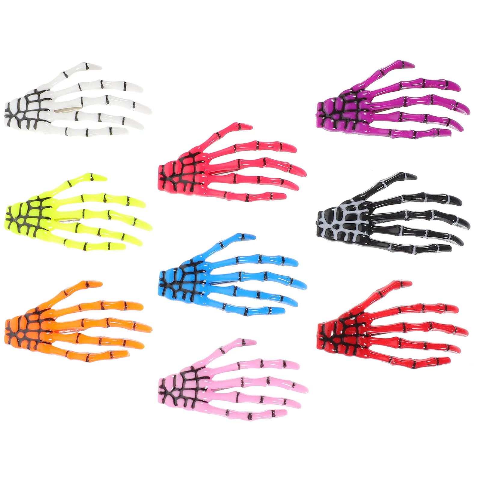 

9 Pcs Claw Hair Clip Clips Snap Women Pin Girls Accessories Hairpin Skull