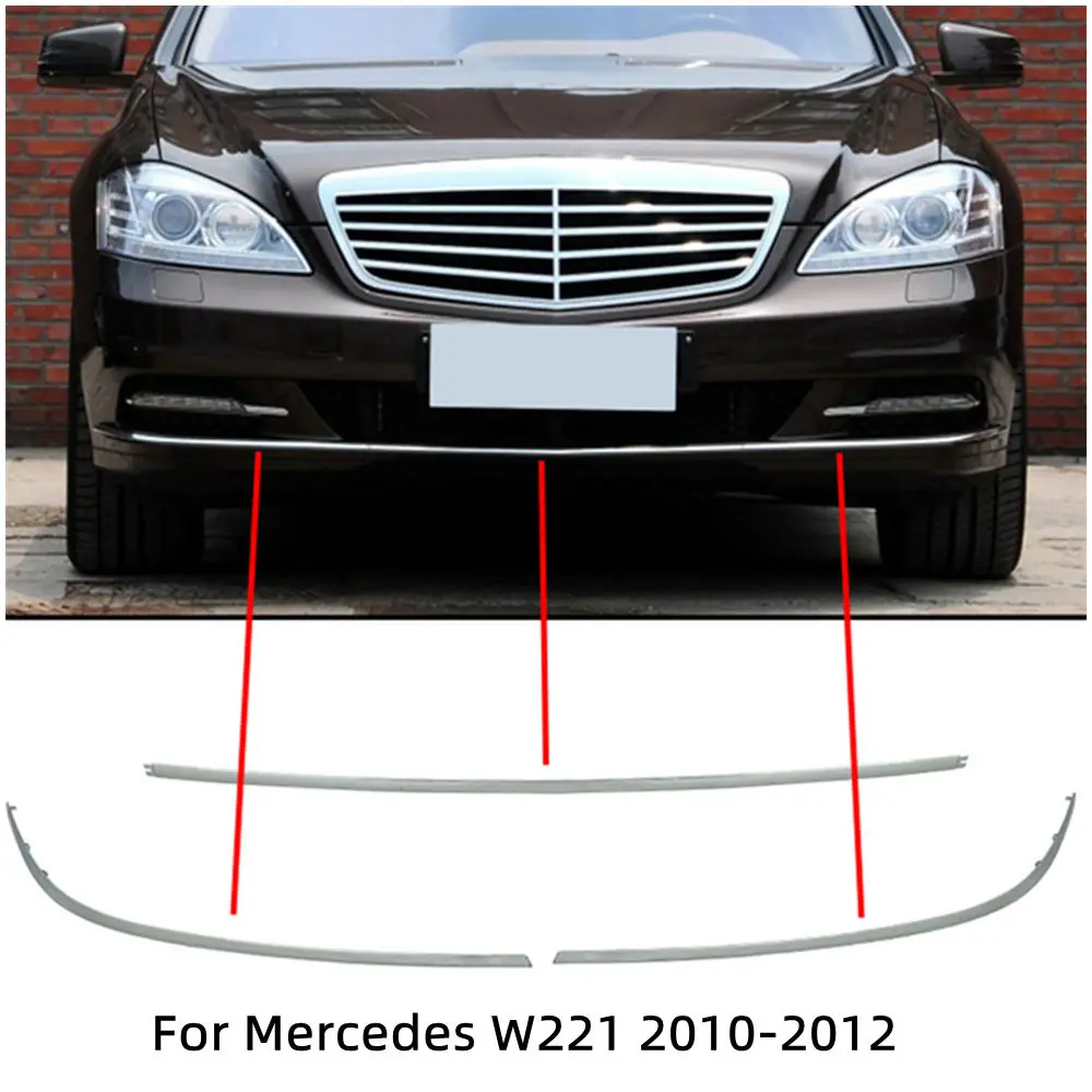 

Front Bumper Lower Chrome Molding Trim 2218850021 2218850121 2218850221 For Mercedes S Class W221 S300 S350 S400 S500 S600