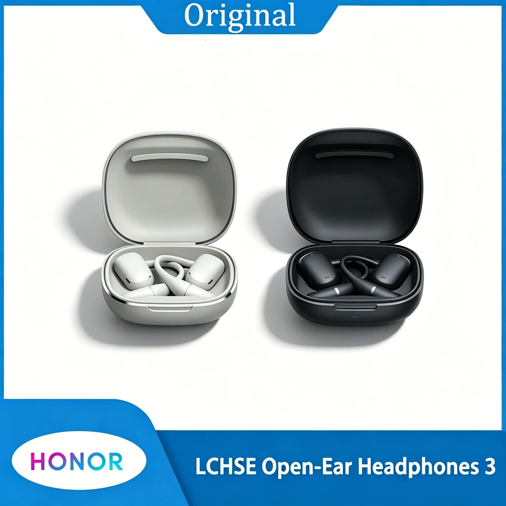 Original Honor LCHSE Open Ear Headphones 3 Wireless Bluetooth Earbuds For Sports Waterproof Open Earphones With Charging Case