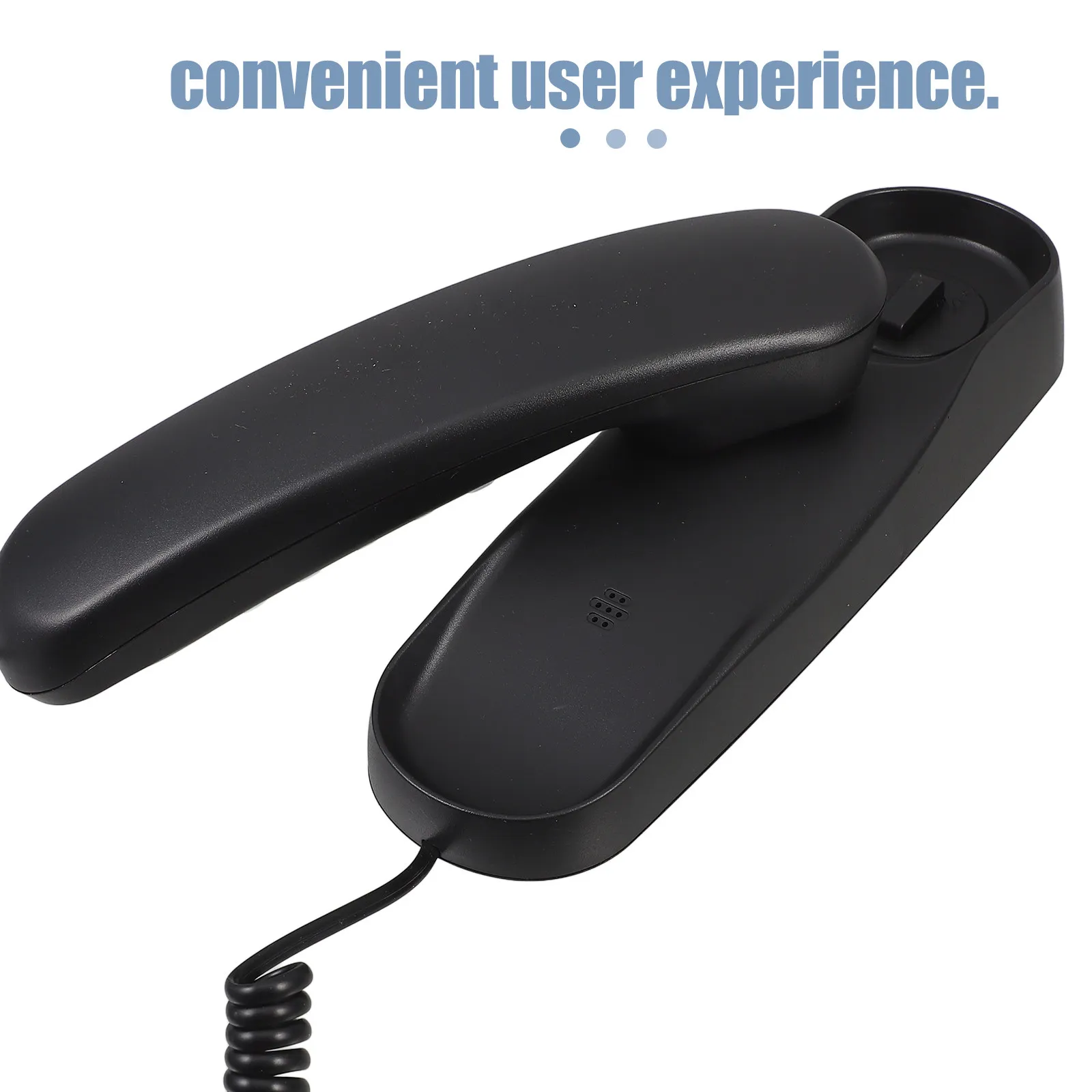 Home Hotel Office Wall Mounted Telephone Black Corded Phone Wall Hanging Extension Multiple Line Internal Communication
