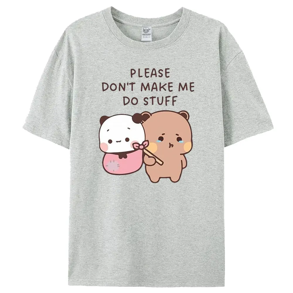 Bluza Bubu Dudu Śmieszna Koszulka z Grafiką Leniwego Niedźwiedzia Panda Koszulki dla Par Casualowe Koszulki Męskie Damskie Codzienna Moda Urocze Topy