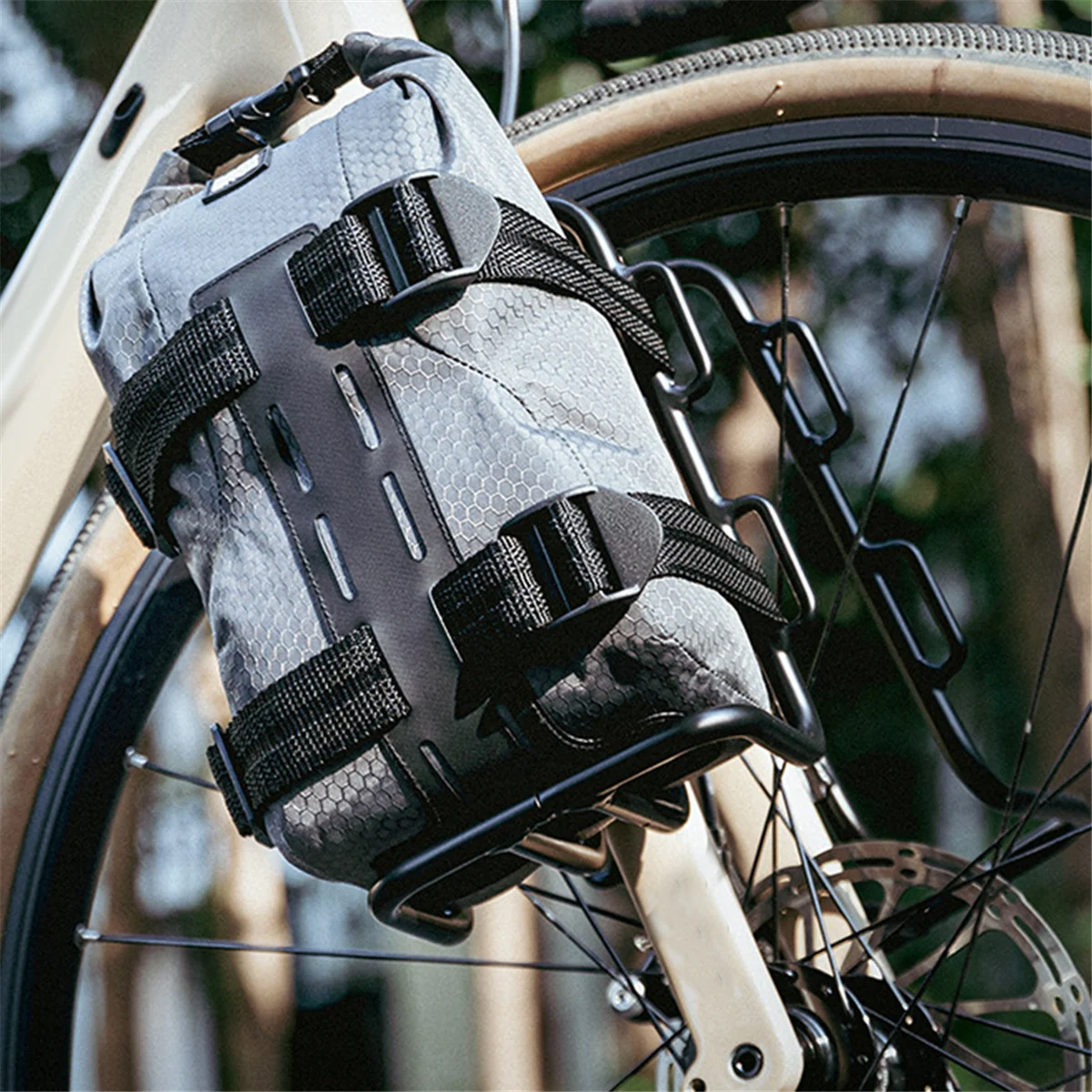 SMIEA ROCKBROS Полка для передней вилки велосипеда с сумкой для велосипедной вилки Дорожные велосипедные стойки Несущий багаж Портативная сумка для велосипеда Аксессуар