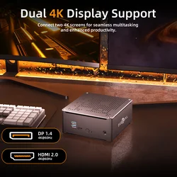Mini PC da gioco 2 Lans Intel i9 9880H i7 10750H i9 10880H 2 * DDR4 64GB 2 * M.2 PCIE 1*2.5 'computer sottile sata Win10 HD DP AC WiFi
