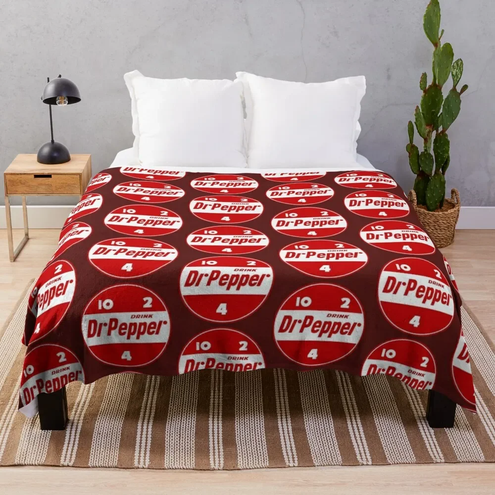 

1950's Dr Pepper Throw Blanket Flannel Fabric Blankets For Bed For Baby Blankets