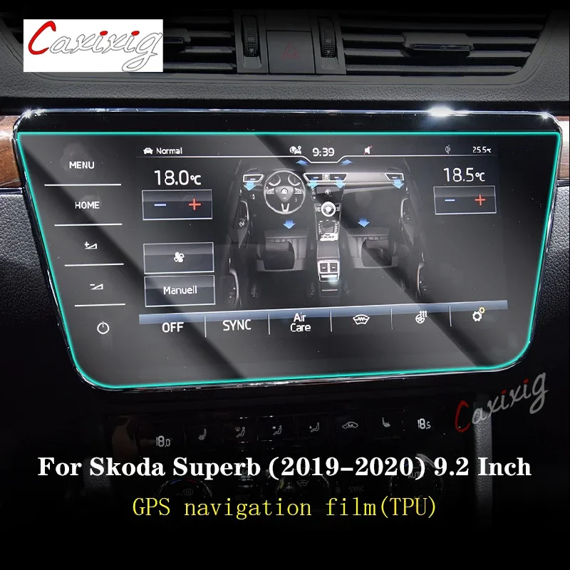 For Skoda Superb 2018-2020 Car GPS navigation Protective film LCD screen TPU film Screen protector Anti-scratch Interior 8 Inch