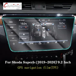 Skoda Superb 2018-2020 차량용 GPS 네비게이션 보호 필름 LCD 화면 TPU 필름 화면 보호기 안티 스크래치 인테리어 8 인치