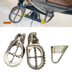 Motorcycle Titanium Alloy TC4 Foot Rest Pegs Footrest Footpeg For KTM EXC EXCF XC XCF SX SXF 125 250 300 350 450 500 2017-2023