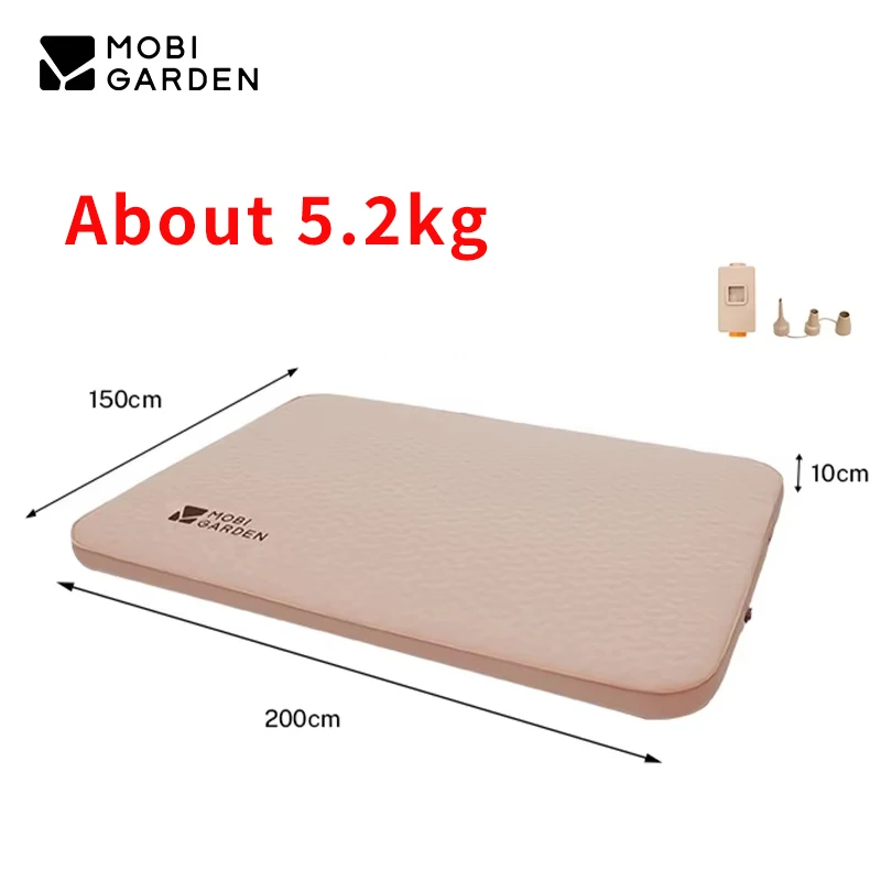 MOBI GARDEN Double Sponge Inflatable Bed High Resilience Sponge 10cm Thickened Pressure Relief Shock Absorption T10 Four Way Dyn