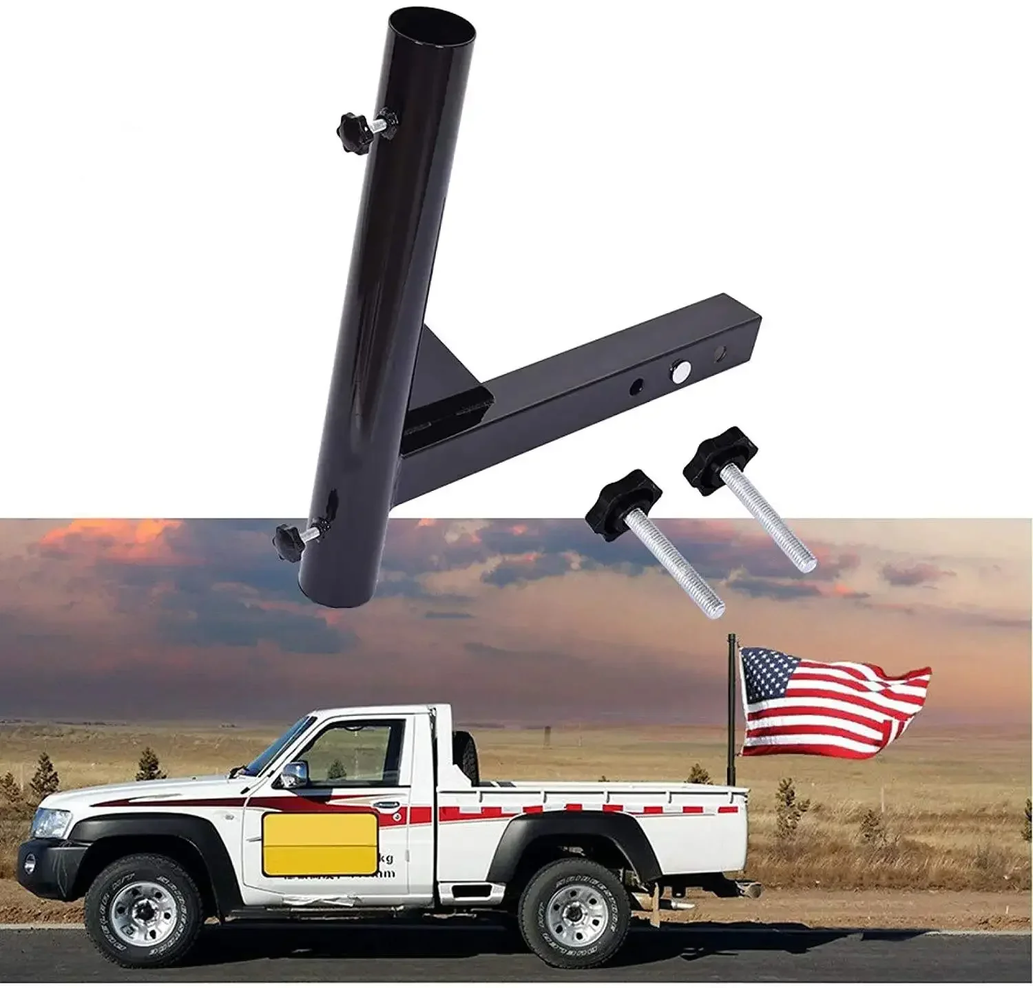 

ApolloPLUSBEAM Hitch Mount Flagpole Holder Trailer Receivers Flag Pole Hold RV Flags Car Camper Ready Stock Fast From Our US War