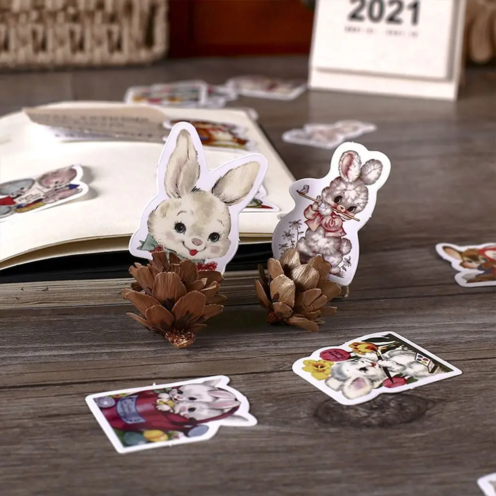 Scrapbooking Albums Diary Stickers Stationery Stickers Bunny Sealing Stickers Rabbit Decorative Stickers Cartoon Labels