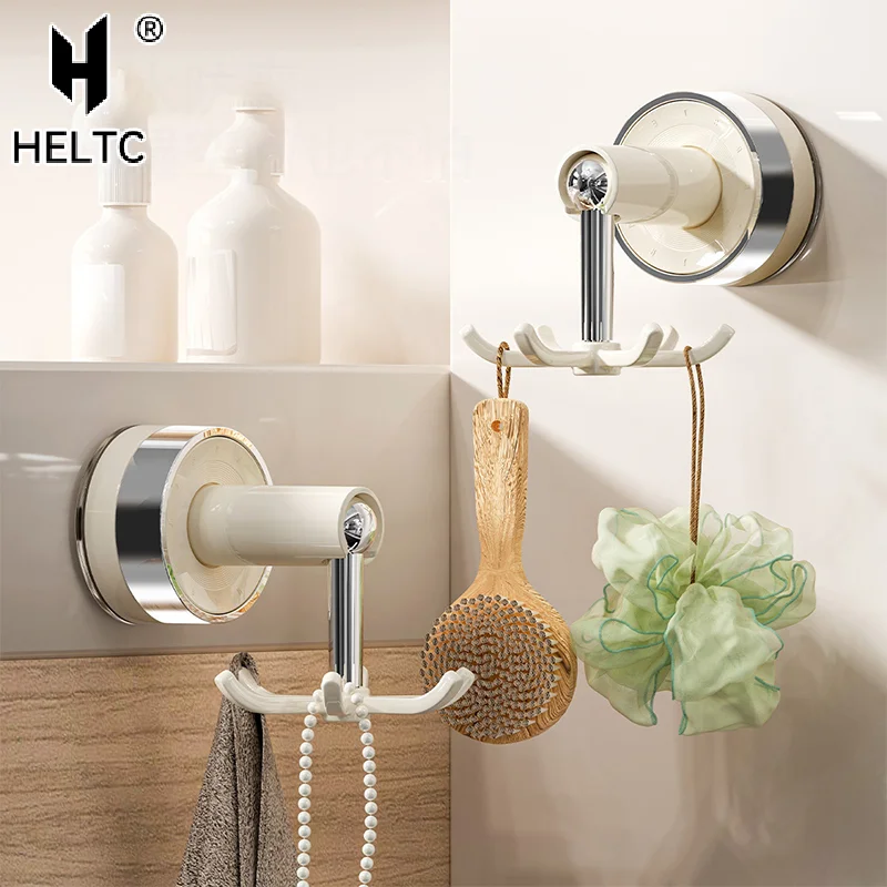 Wall Mounted 360° Rotating Folding Hook Powerful Punch-free Kitchen Utensil Holder Space-saving Traceless Wall Hook For Home